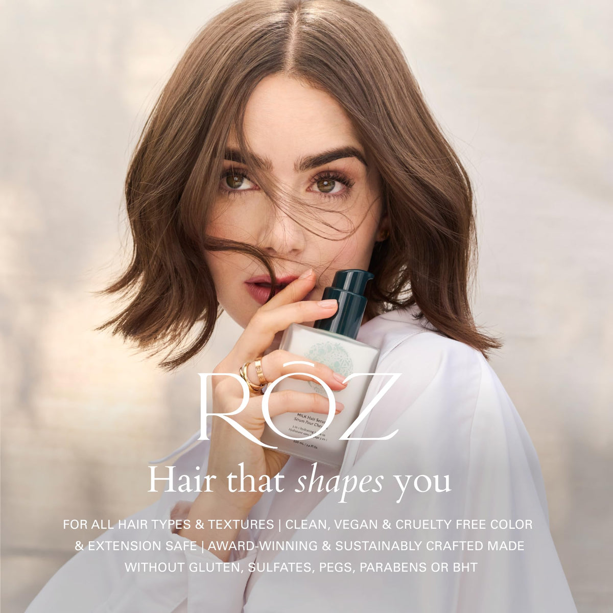 RŌZ Conditionneur sans rinçage 340g près d'un miroir