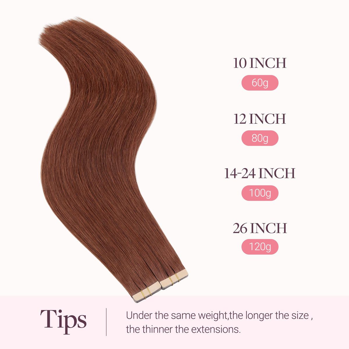 Ruban adhésif des extensions capillaires GOO GOO