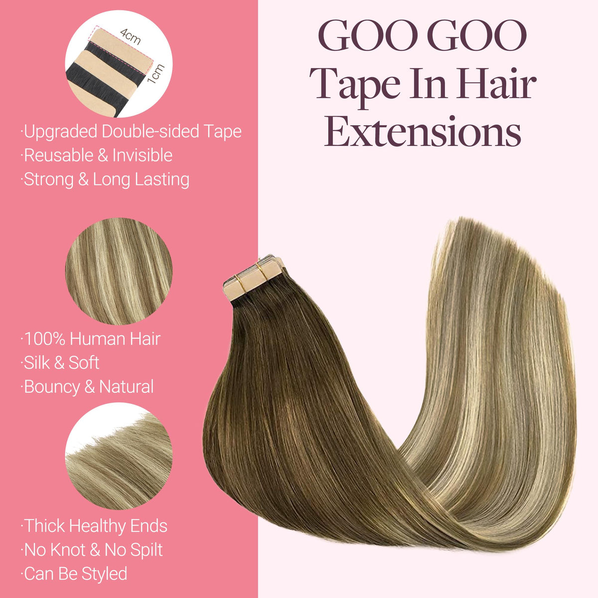 Ruban adhésif des extensions GOO GOO