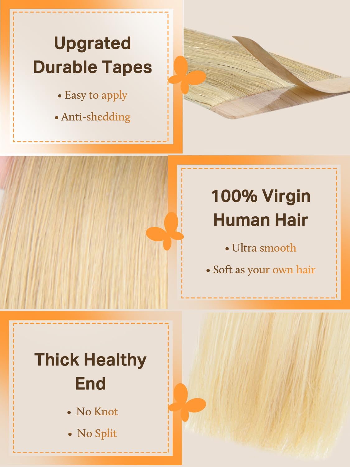 Ruban d'extension de cheveux DOORES avec caractéristiques visibles