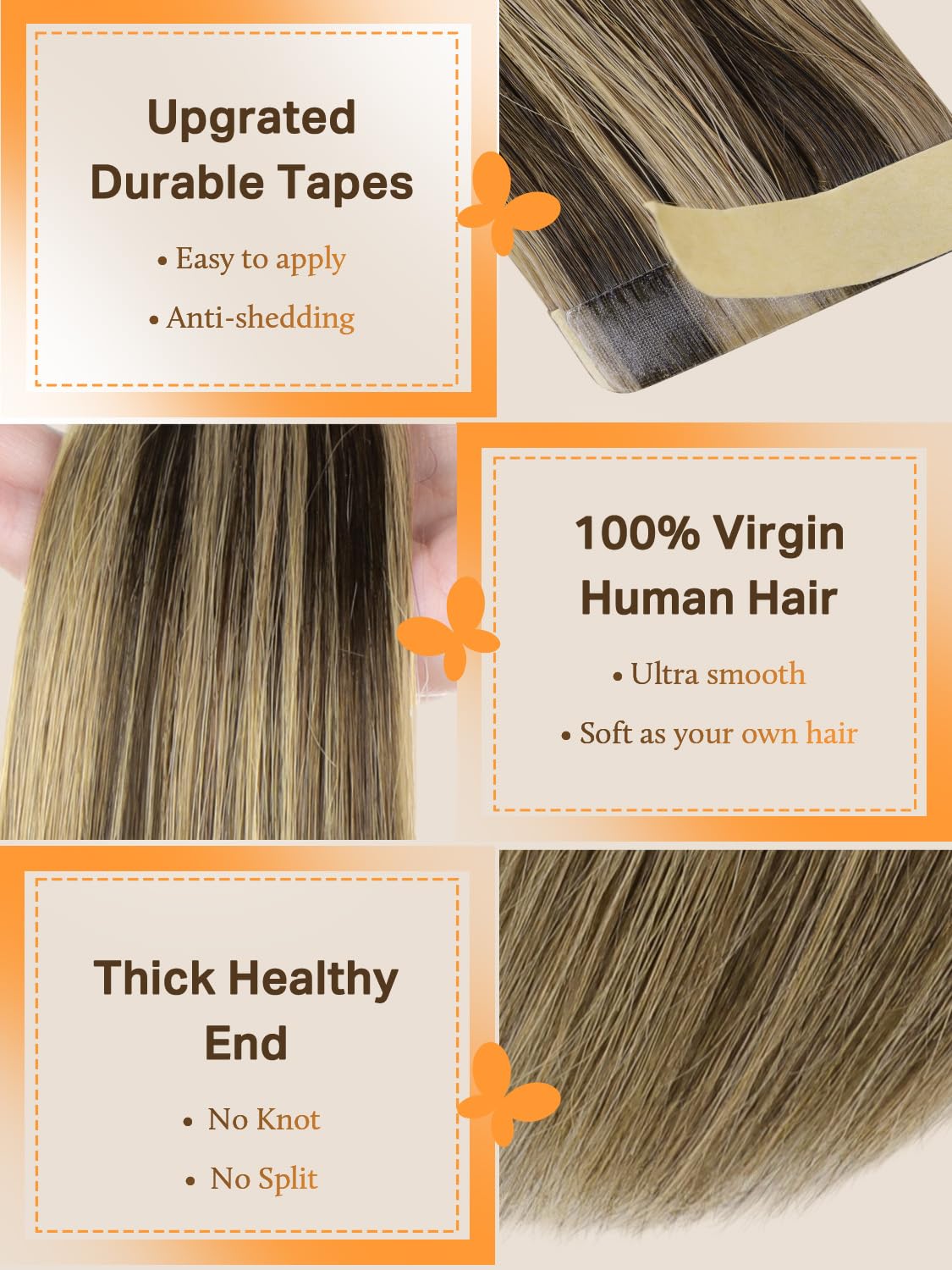 Ruban transparent des extensions de cheveux DOORES