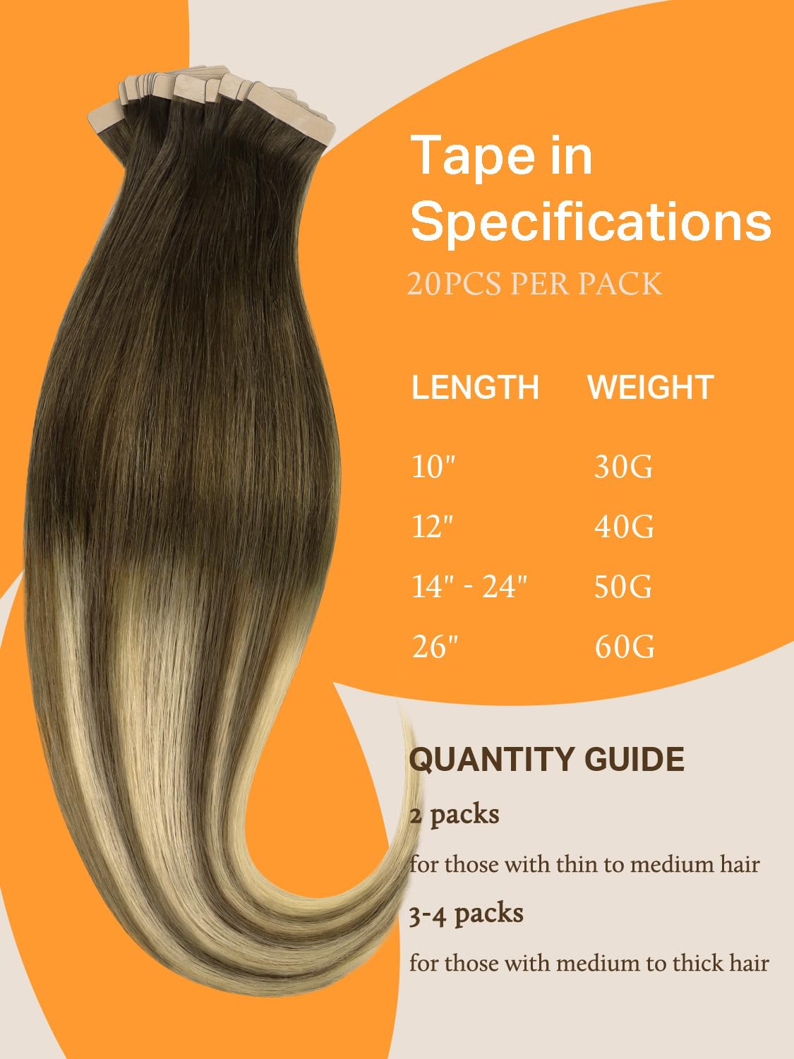Ruban transparent des extensions de cheveux DOORES