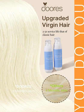 Ruban transparent des extensions de cheveux DOORES, gros plan