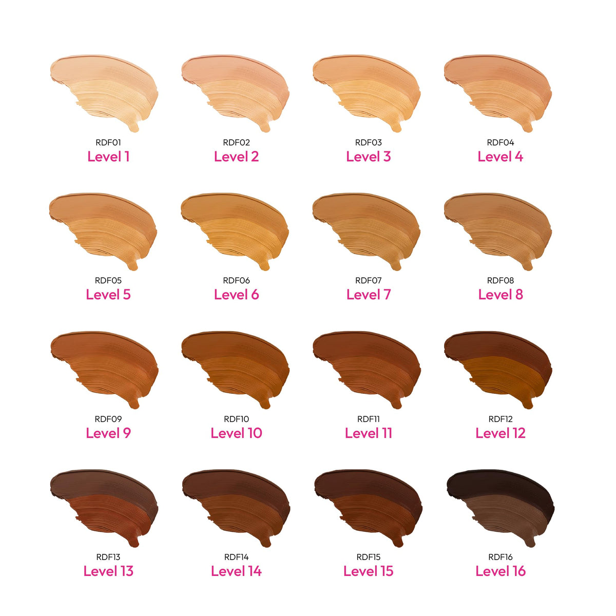 Ruby Kisses Fond de Teint Crème 3D Niveau 14 avec accessoires de maquillage