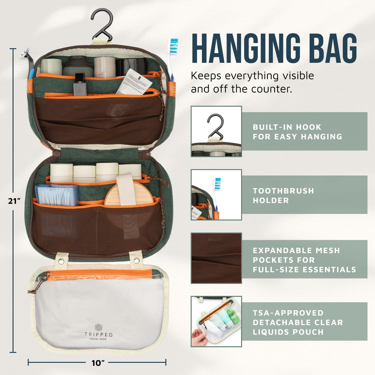 Sac à liquides TSA quart 311, transparent, pour contrôle de sécurité