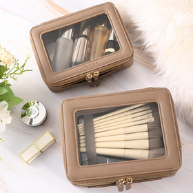 Sac à maquillage Aveniee vue de côté avec fermeture éclair visible