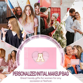 Sac à maquillage rose clair mibasies en utilisation quotidienne