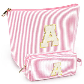 Sac à maquillage rose clair mibasies vue de face