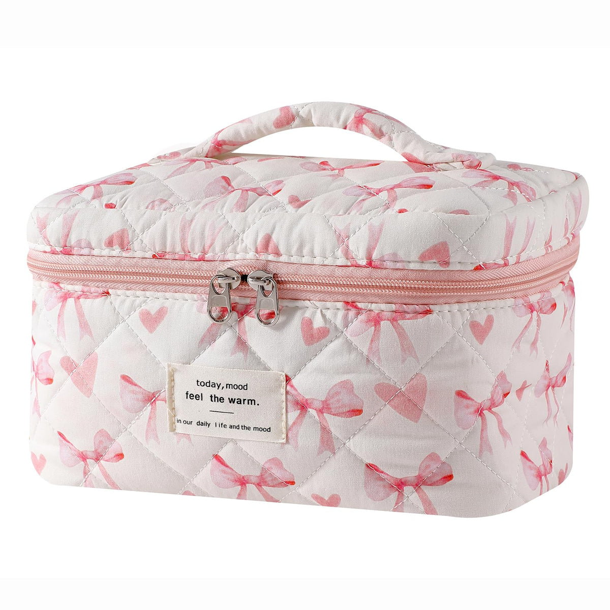 Sac de maquillage floral uekeboag vue avant avec motif coloré