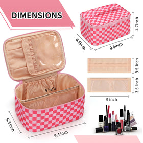 Sac de maquillage OCHEAL ouvert montrant l'intérieur organisé