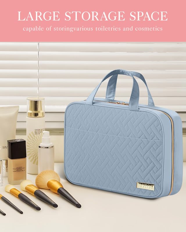 Sac de toilette HOTOR ouvert montrant les compartiments