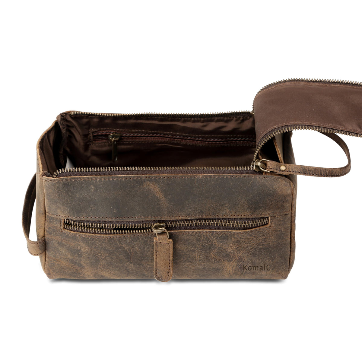 Sac de toilette KomalC porté dans un sac à dos