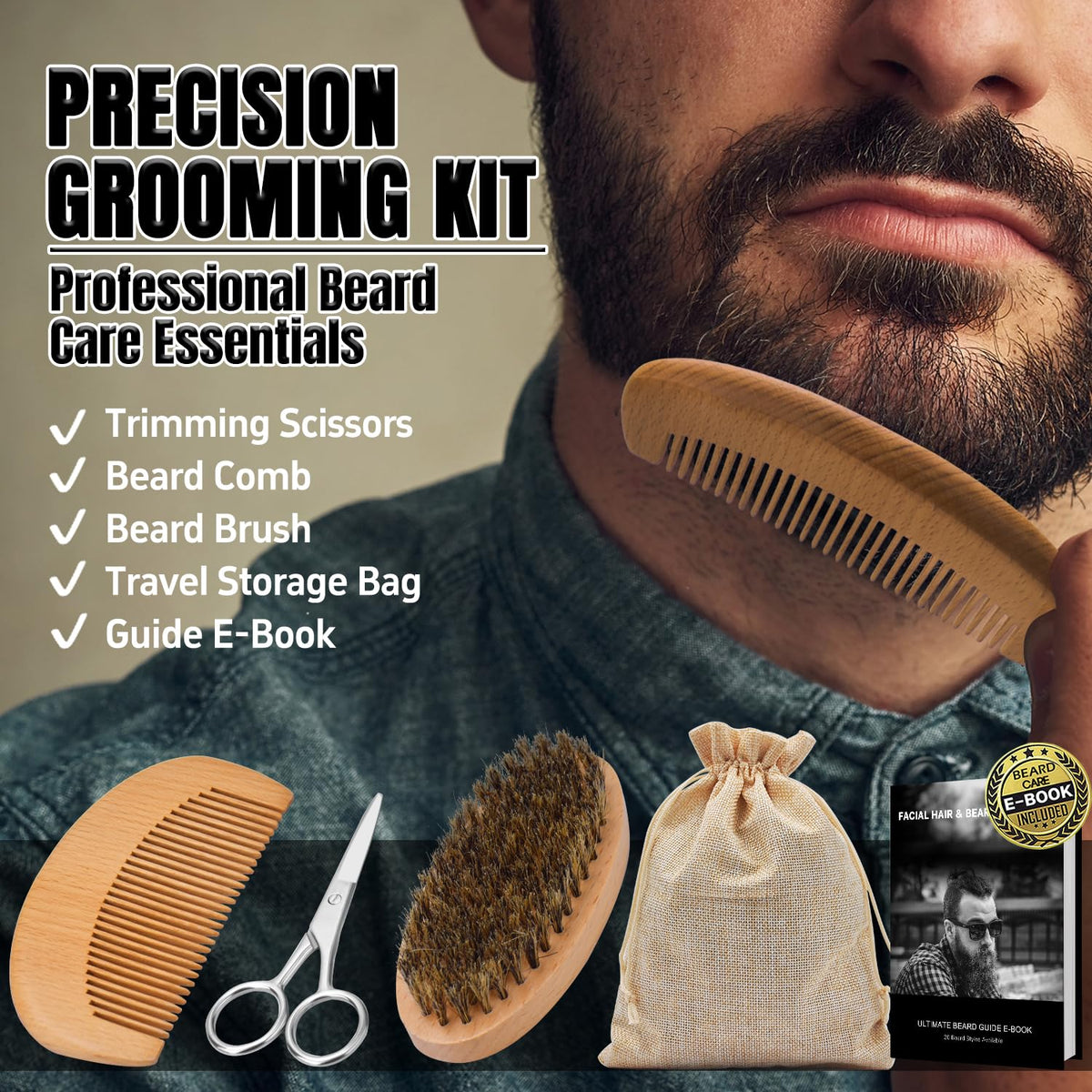 Sac de voyage compact pour ranger les outils de barbe XIKEZAN