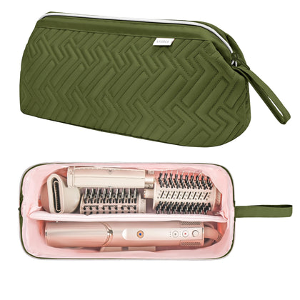 Sac de voyage Leudes pour outils capillaires vue avant, couleur vert armée