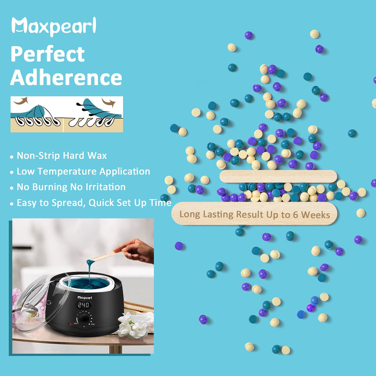 Sachet de cire Maxpearl prêt à être utilisé