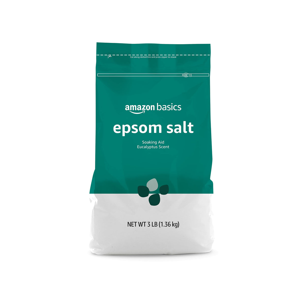 Sachets de sel Epsom Basics dans un cadre de bain
