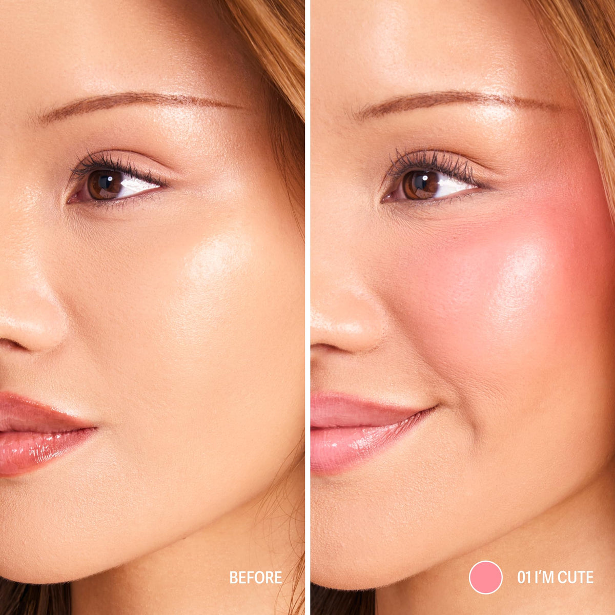 Sacheu Blush Liquide STAY-N 42g couleur sur peau après application
