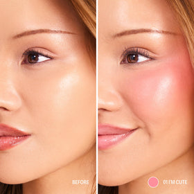 Sacheu Blush Liquide STAY-N 42g couleur sur peau après application