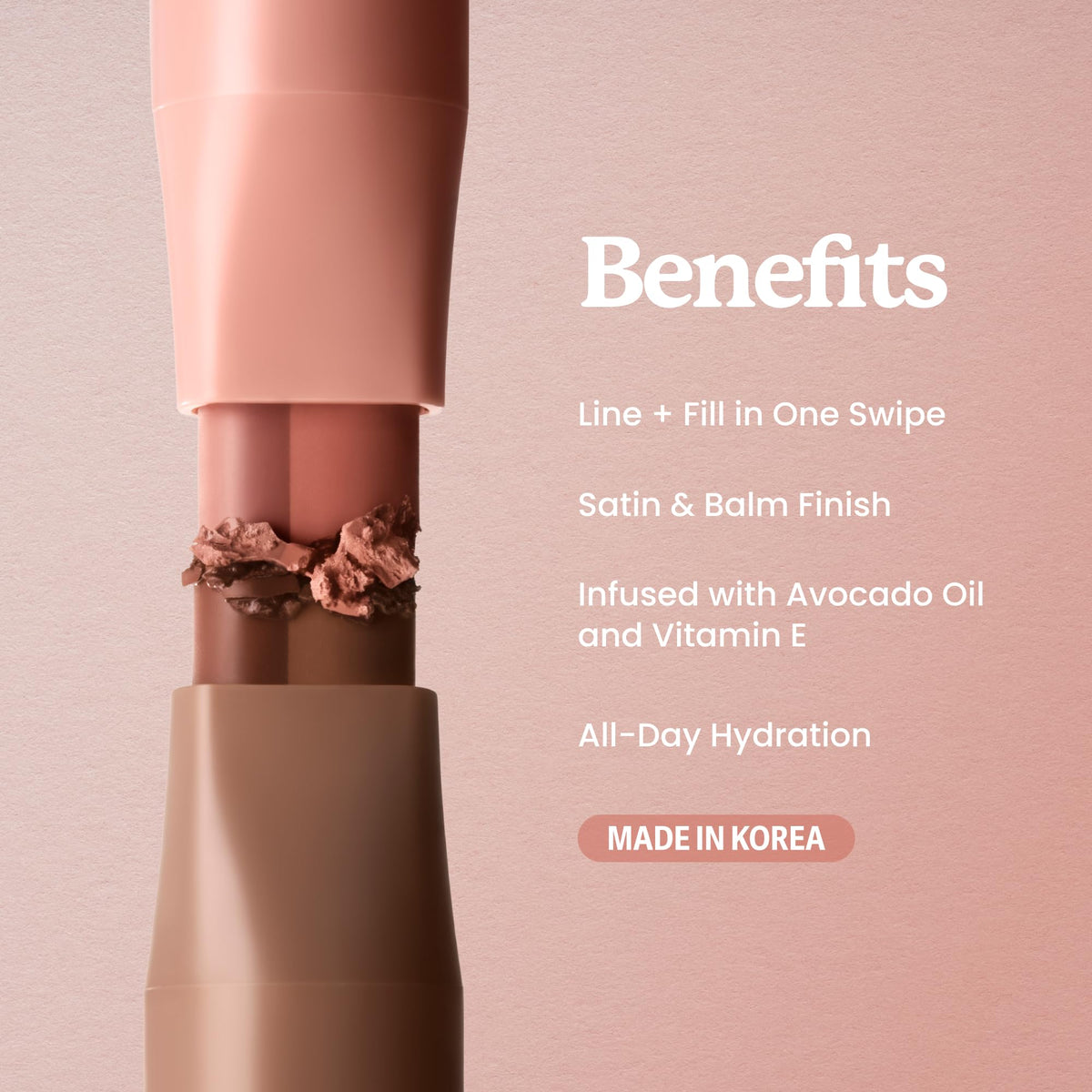 Sacheu DoubleDown Lip Definer 2-en-1 avec accessoire de maquillage