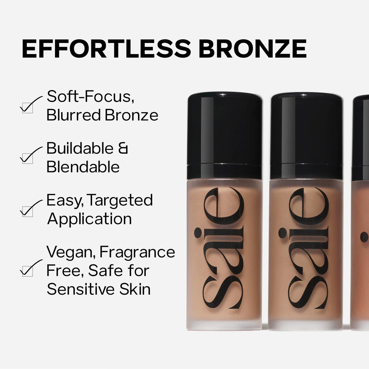 Saie Dew Bronze Stick Bronzant sur un fond esthétique