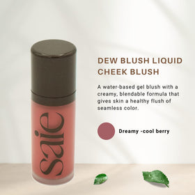 Saie Dew Liquid Blush 18g en application sur la joue