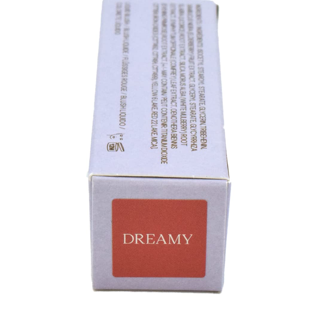 Saie Dew Liquid Blush 18g sur une main avec éclat visible