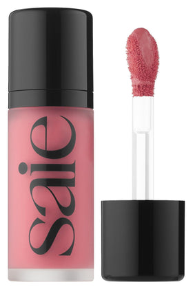 Saie Dew Liquid Blush vue avant avec applicateur en doe-foot