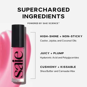 Saie Glossybounce en application sur des lèvres nues