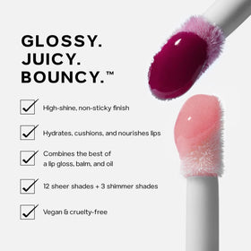 Saie Glossybounce en position verticale sur un fond neutre