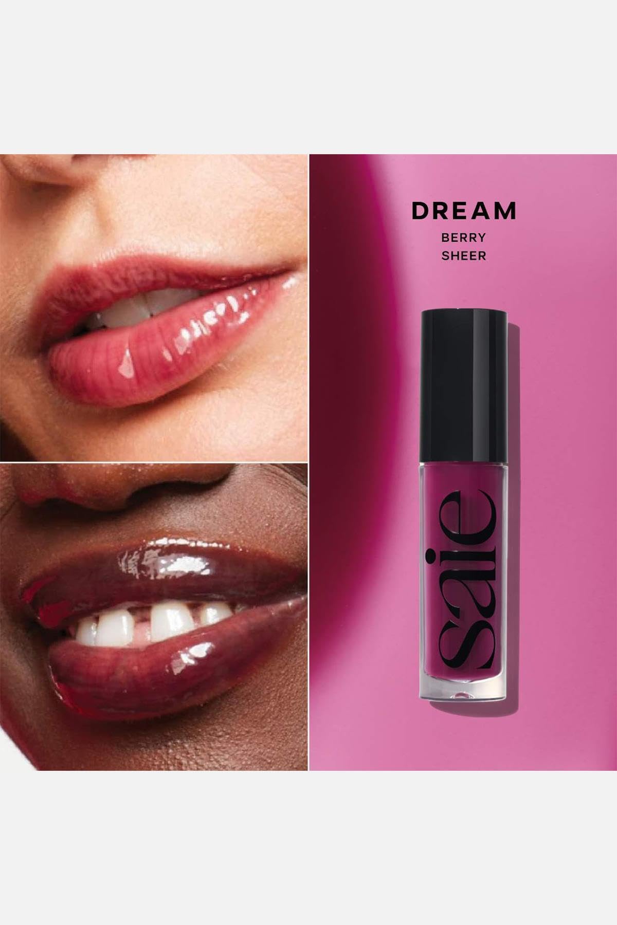 Saie Glossybounce gloss à lèvres hydratant avec texture brillante