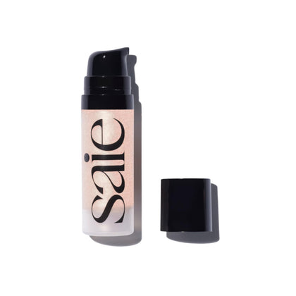 Saie Mini Glowy Super Gel Primer vue avant avec bouchon rose