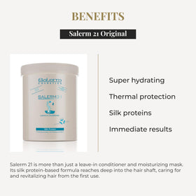 SALERM 21 Protéine de Soie sur cheveux mouillés