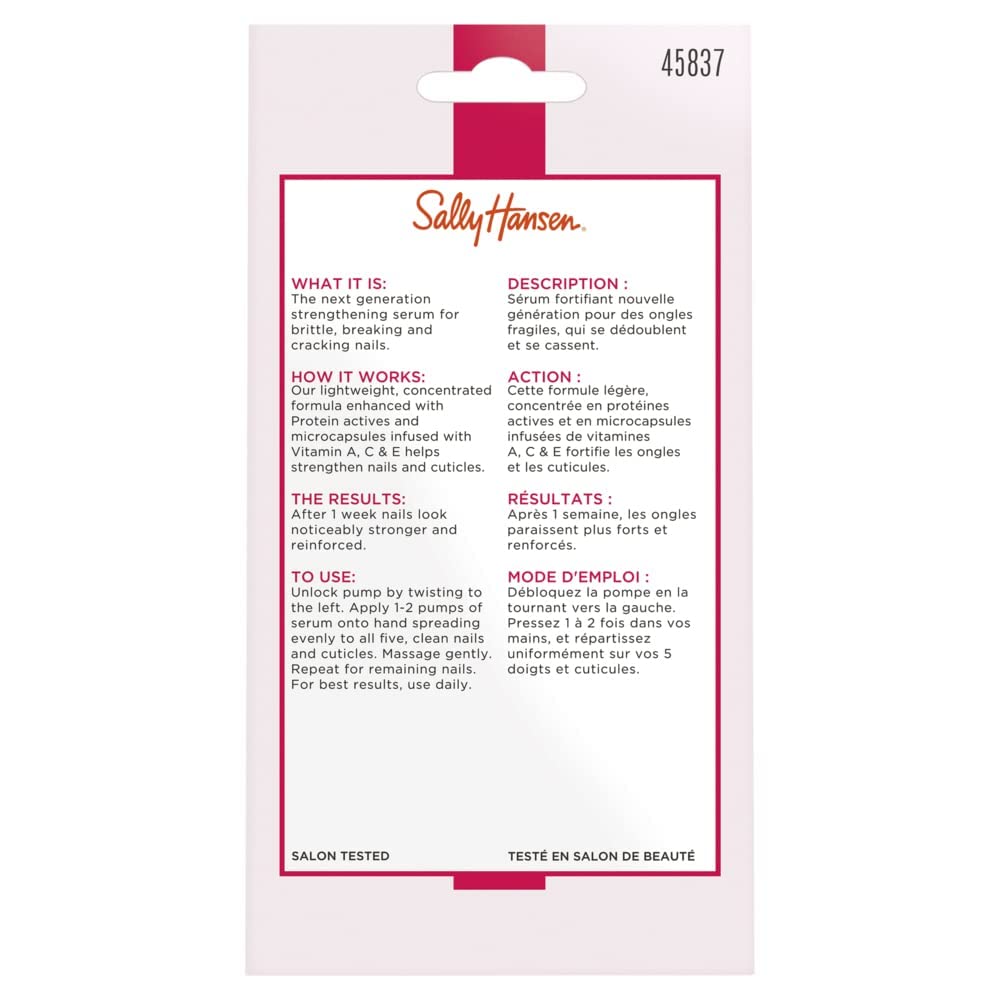 Sally Hansen Hard As Nails® Sérum avec une main appliquant le produit