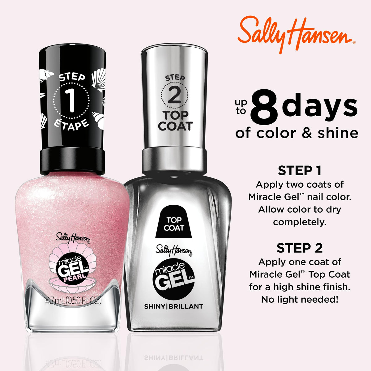 Sally Hansen Miracle Gel 906 Pink Sand bouteille vue de côté