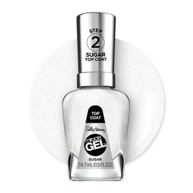 Sally Hansen Miracle Gel Sugar Top Coat vue avant avec texture sucrée