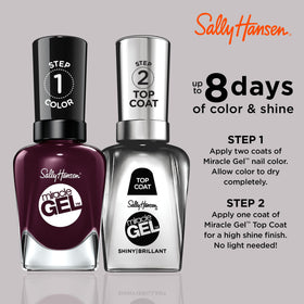 Sally Hansen Miracle Gel Vernis à Ongles Cabernet With Bae avec top coat