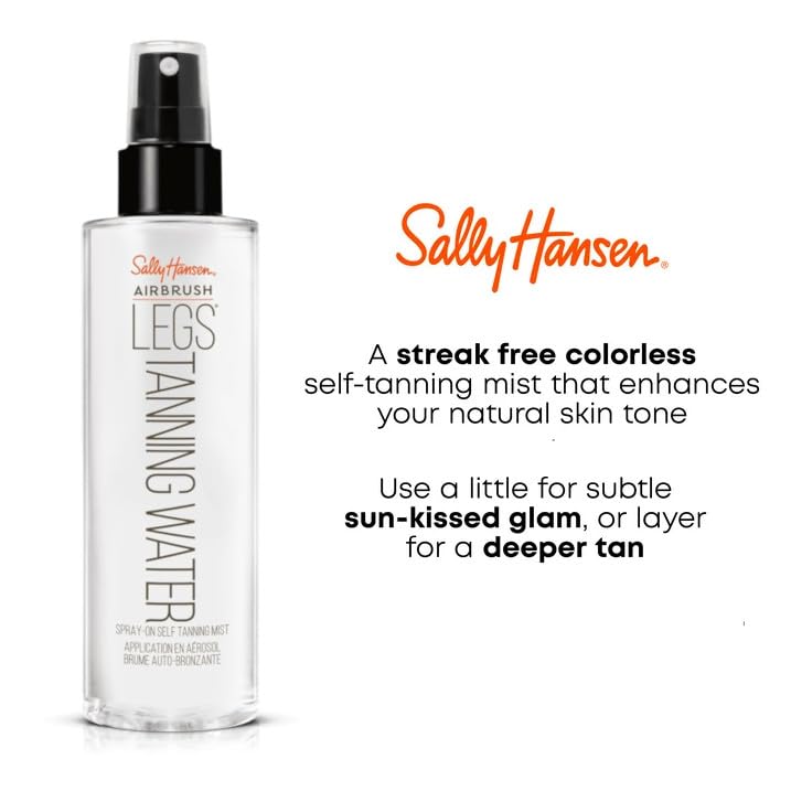 Sally Hansen Tanning Water 200ml en application sur la peau