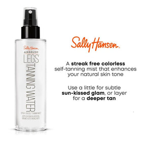 Sally Hansen Tanning Water 200ml en application sur la peau