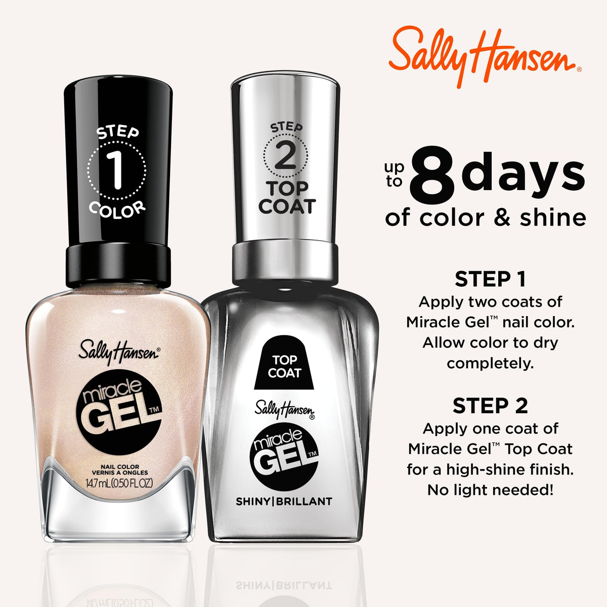 Sally Hansen vernis à ongles gel 188 Only Have Ice For You - application sur les ongles