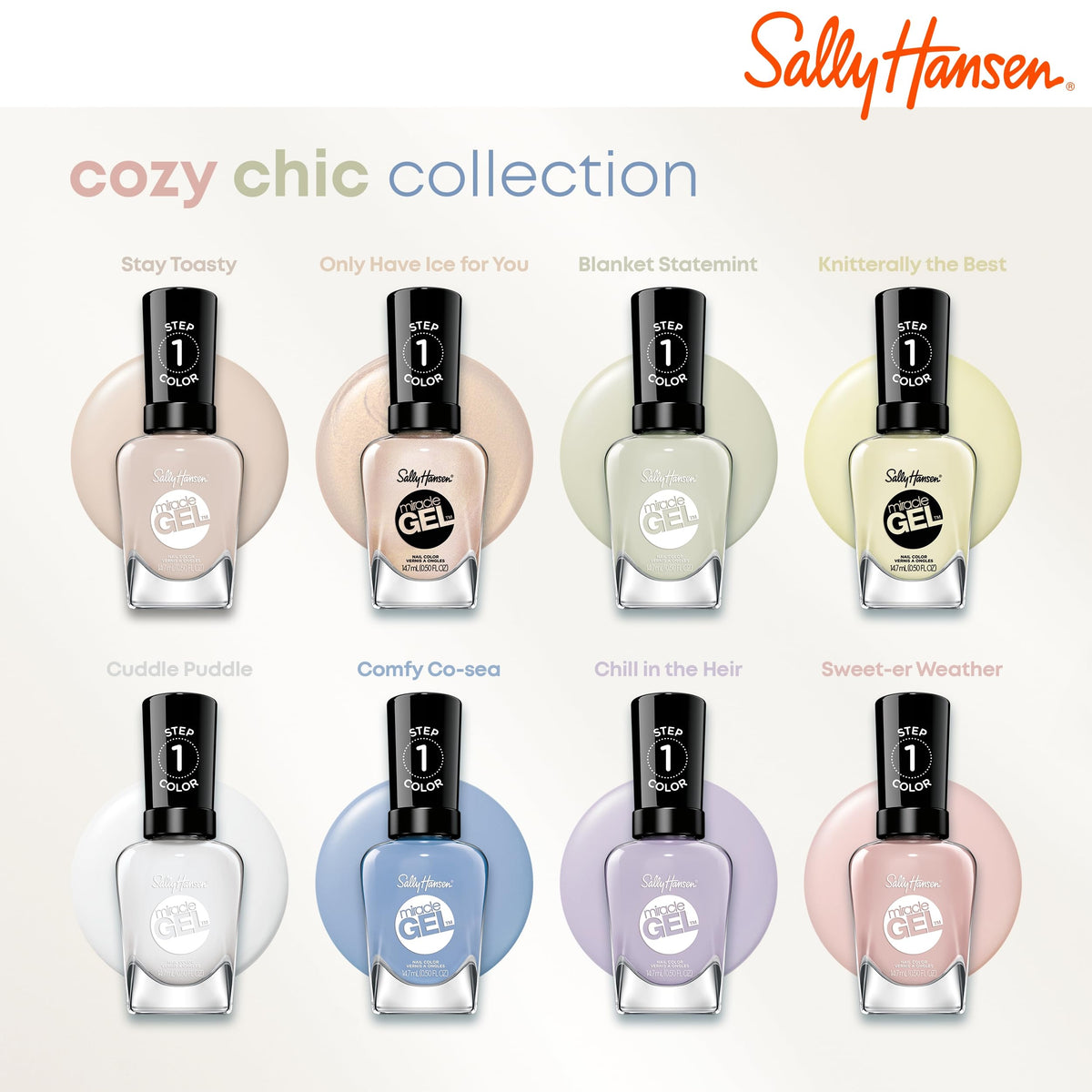 Sally Hansen vernis à ongles gel 188 Only Have Ice For You - mise en scène avec des accessoires de manucure