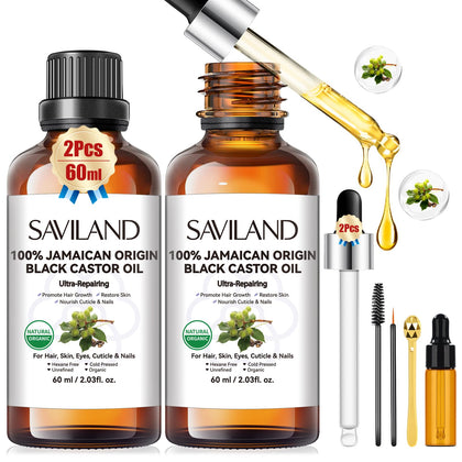 SAVILAND Huile de Ricin Noir Jamaïcaine 290g vue de face
