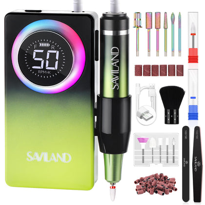 SAVILAND Kit de Perceuse Électrique 50000RPM avec accessoires