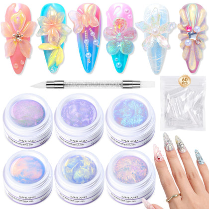 SAVILAND Kit de Vernis Builder Non-Glissant 6PCS avec couleurs Aurora