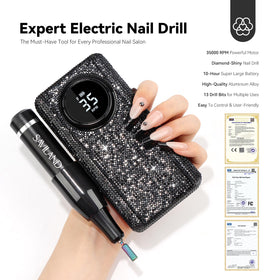 SAVILAND perceuse à ongles avec embouts et bandes de ponçage