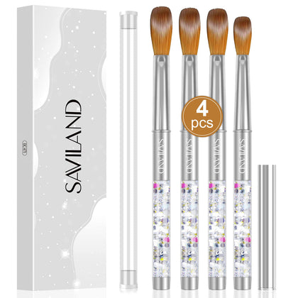 SAVILAND Set de pinceaux à ongles acryliques Kolinsky taille 6