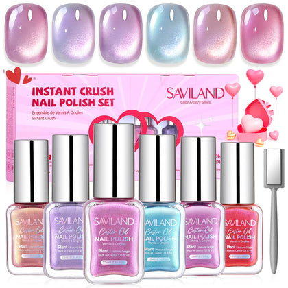 SAVILAND Set de Vernis à Ongles 6 Couleurs Romantiques vue de face