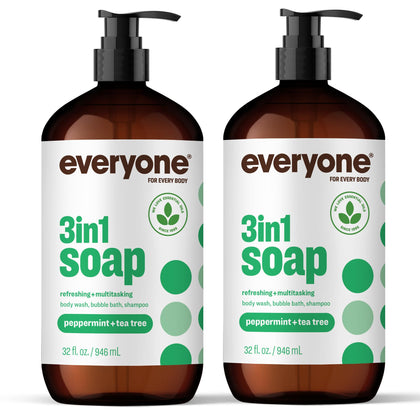 Savon 3-en-1 menthe 946ml everyone pour le corps et les cheveux