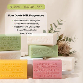 Savon au lait de chèvre avec melon en gros plan