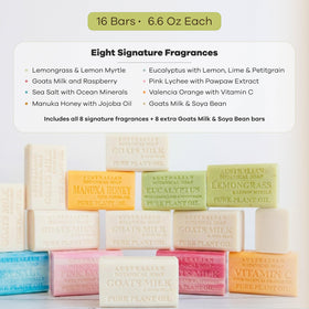 Savon au lait de chèvre et soja, texture crémeuse en gros plan