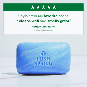 Savon bar Icy Blast d'Irish Spring sur un fond neutre